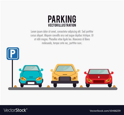 Vehicle parking zone design Royalty Free Vector Image