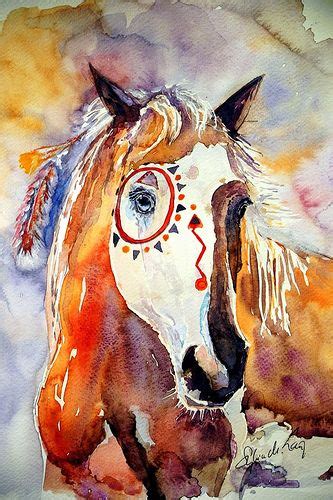 Magic Indian Horse - My own watercolor painting - with best wishes for ...