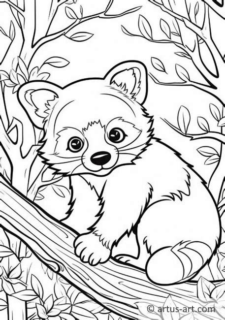 Cute Red panda Coloring Page » Free Download » Artus Art