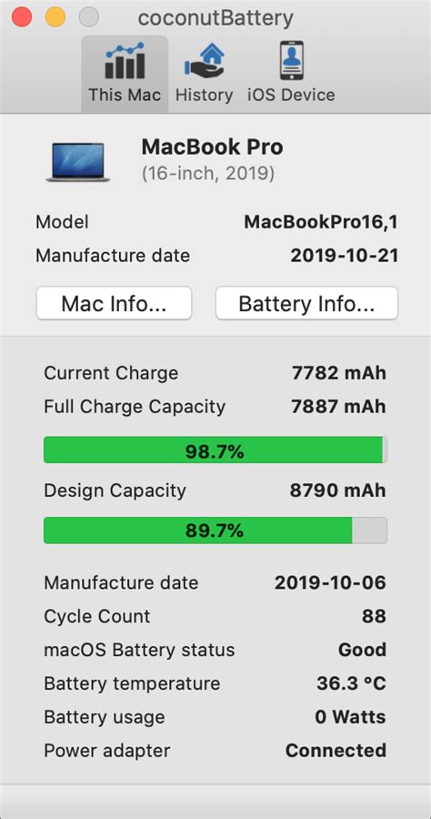 Excessive Battery Wear MacBook Pro 16 inch bought in January of 2020 ...