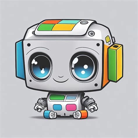 Premium Vector | Illustratortion vector Cute Funny Baby Robot