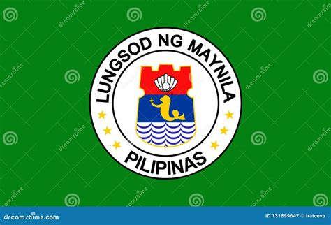 Flag of Manila, Philippines Stock Illustration - Illustration of ...