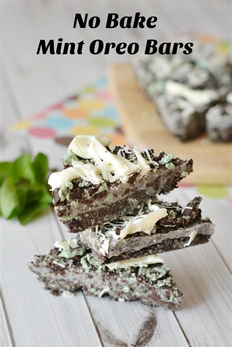 No Bake Mint Oreo Bars Recipe - The Rebel Chick