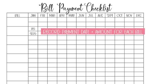 7 Free Monthly Bill Pay Checklist PDFs (Never Miss a Bill Again!)