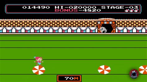 Circus Charlie all 5 levels (1986) NES - YouTube