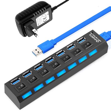 Concentrador de red USB 3 0 Multi USB concentrador de 7 puertos OTG ...