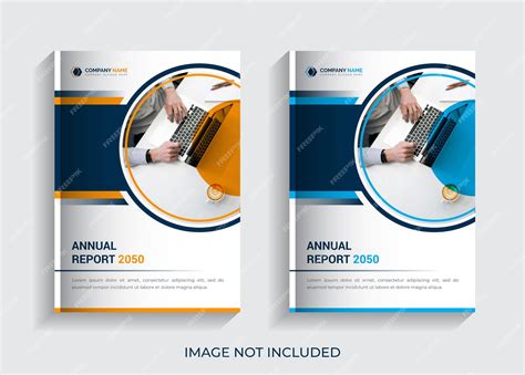 Premium Vector | Annual Report Business book cover design 2050, Book ...