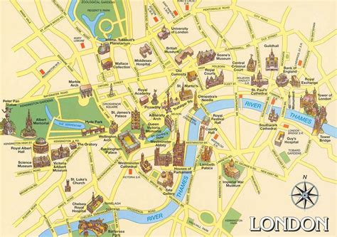 Central London map - Map of central London (England)