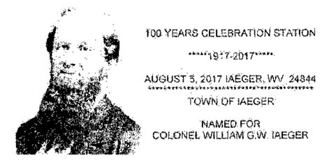 Town of Iaeger, West Virginia Centennial — 2017-08-05 – collectpostmarks.com