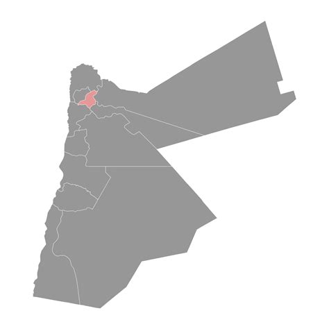 Jerash governorate map, administrative division of Jordan. 28662318 Vector Art at Vecteezy