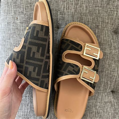 Fendi ff slides ! Size 40. All info shown. Please... - Depop