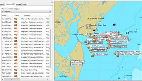 St. Simons Island Fishing Spots Map