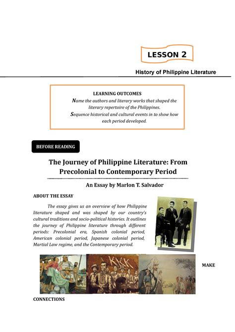 1 Chapter II Lesson 2 History OF Philippine Literature - History of ...