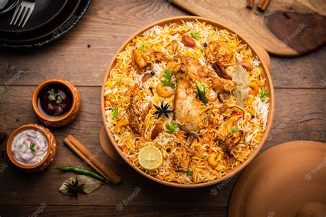 Premium Photo | Dum Handi chicken Biryani is prepared in an earthen or ...