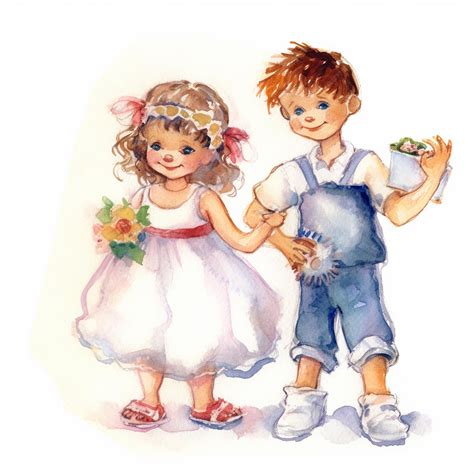 Premium AI Image | Watercolor Childrens Illustration