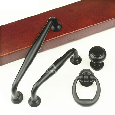 Kitchen Cabinet Knobs And Pulls Zinc Alloy 5/6 Inch Black