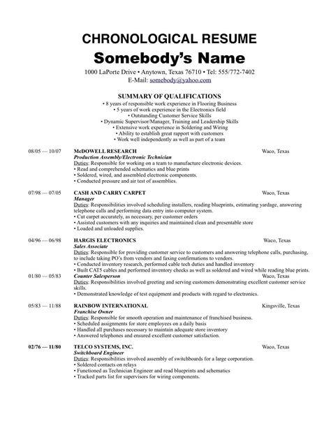 How To Write A Non-Chronological Resume ~ Allsop Author