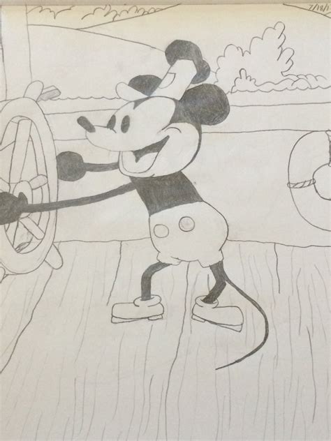 Steamboat Willie Drawing at PaintingValley.com | Explore collection of ...