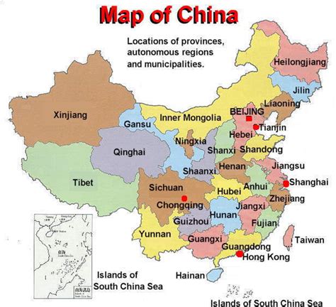 Map Of China States