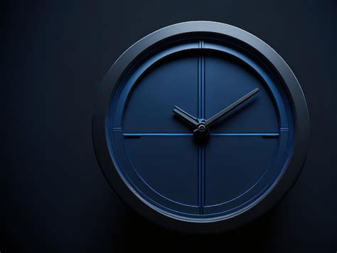 Premium AI Image | A blue clock with the time of 12 : 00 on the face.