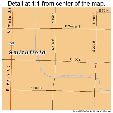 Smithfield Utah Street Map 4969640