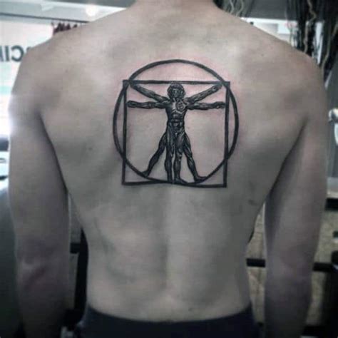 50 Vitruvian Man Tattoo Designs For Men - Da Vinci Ink Ideas