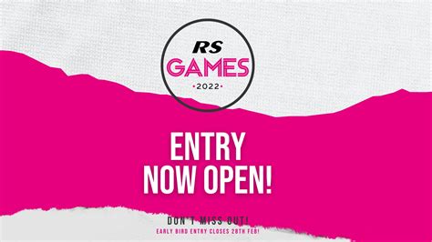 The RS Games 2022 - Entry Officially Opens!