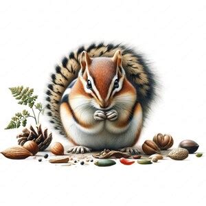 Chipmunk Clipart Eastern Chipmunk Clipart Bundle 10 High-quality ...