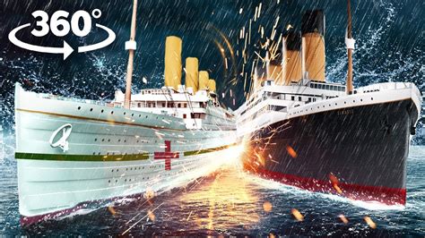 VR 360 TITANIC VS BRITANNIC AND OLYMPIC VS STORM - Real EPIC Ship Race - YouTube