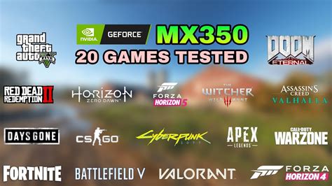 Nvidia GeForce MX350 Test in 20 Games in 2022 - YouTube