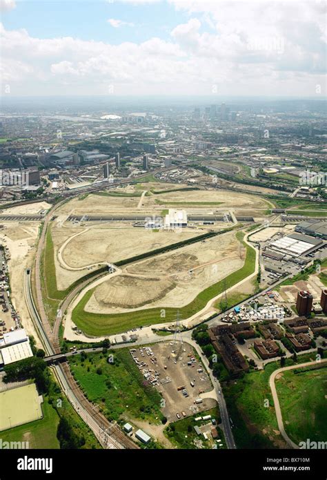 Aerial view of the Olympic Park for the 2012 Olympic Games Stratford ...