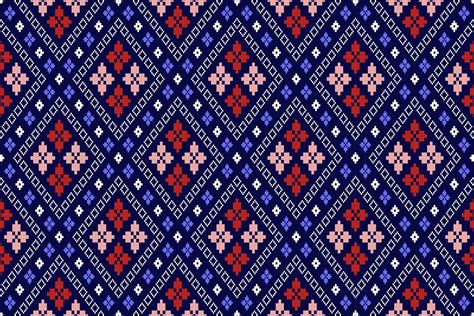 Indigo navy blue geometric traditional ethnic pattern Ikat seamless ...