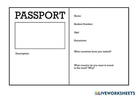 Passport Template For Teachers