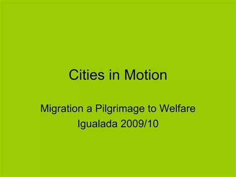 Spain - Cities in Motion | PPT