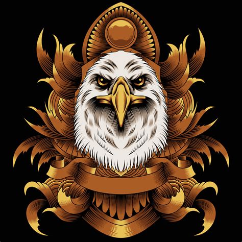 Eagle head vector illustration 27477690 Vector Art at Vecteezy