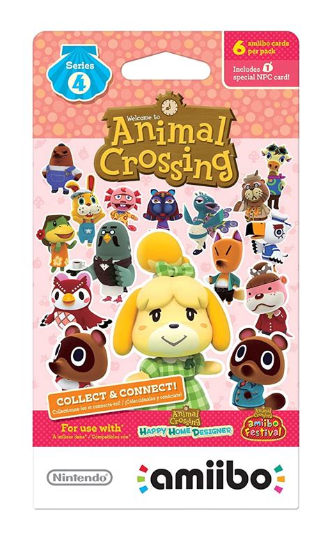 Nintendo Animal Crossing amiibo Cards Series 4 for Nintendo Wii U, 1-Pack (6 Cards/Pack ...