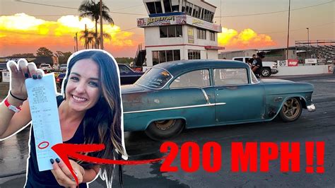 BangShift.com Alex Taylor Runs 200 Mph In Her '55 Chevy! That's Hauling ...