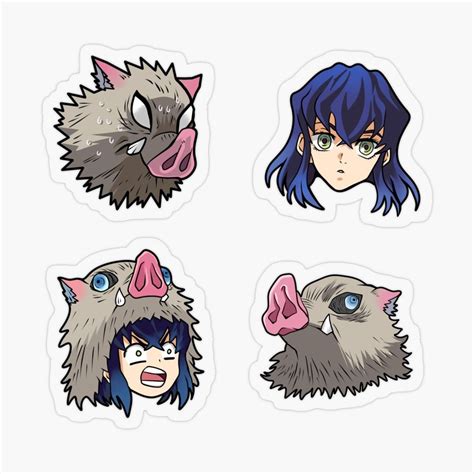 Demon Slayer Sticker pack - Inosuke by Little Oni | Redbubble | Anime printables, Anime chibi ...