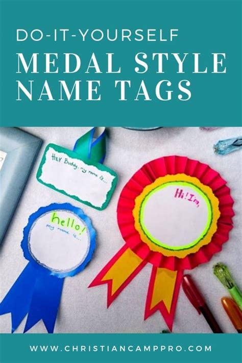 DIY Medal Style Name Tags - Christian Camp Pro