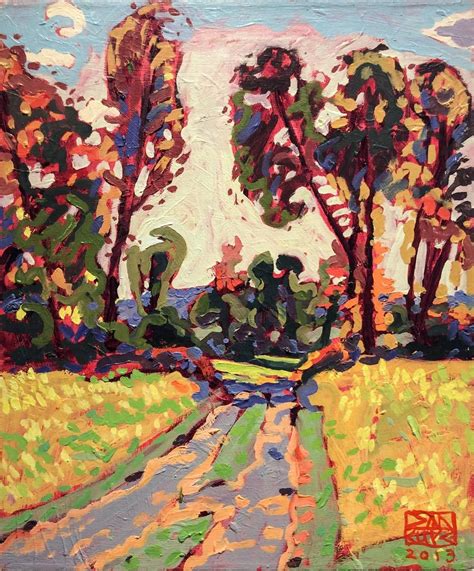 Dan Rupe - Road Home (Modern, Fauvist-Style Abstract Landscape Oil Painting on Linen) | Fine art ...