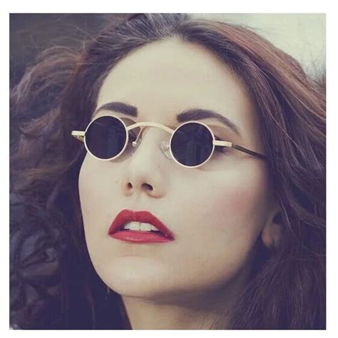 Aliexpress.com : Buy Vazrobe Small Round Steampunk Sunglasses Men Women Vintage Sun Glasses Man ...