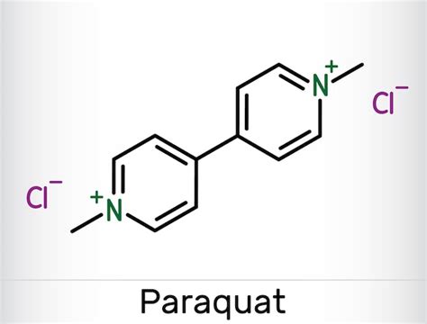 Molécule de paraquat méthyl viologen Il s'agit d'un herbicide pesticide de formule chimique ...