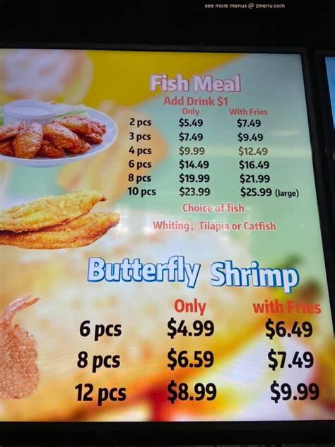 Online Menu of TASTY WINGS & SEAFOOD Restaurant, Thomson, Georgia ...