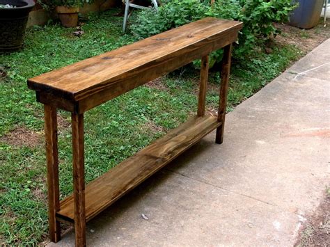 60 Inch Rustic Console Table Extra Narrow Sofa Table Entryway Hallway Foyer Table With Shelf ...