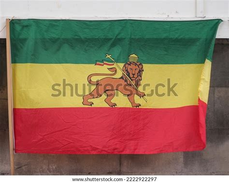 Flag Ethiopian Empire Lion Judah Symbol Stock Photo 2222922297 | Shutterstock