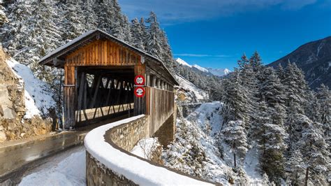 Wallpaper : snow, winter, Tourism, village, bridge, Switzerland, hut, Swiss Alps, season ...