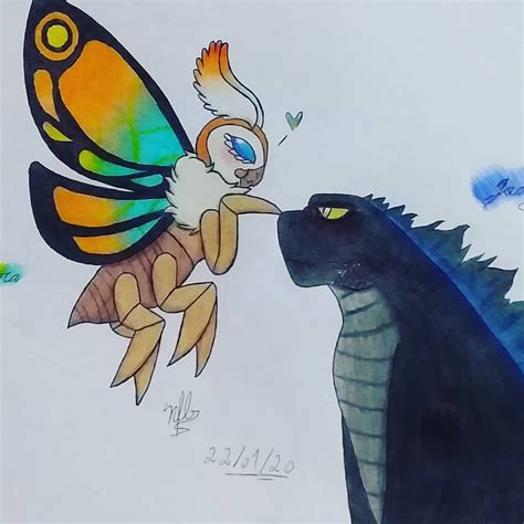 Godzilla X Mothra Fan Art