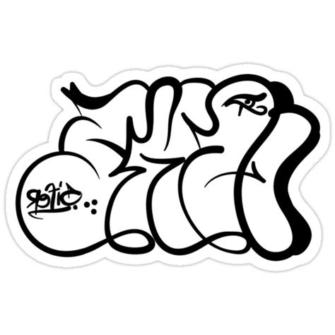 "ISKE WHITE - Graffiti" Stickers by Cypher One | Redbubble