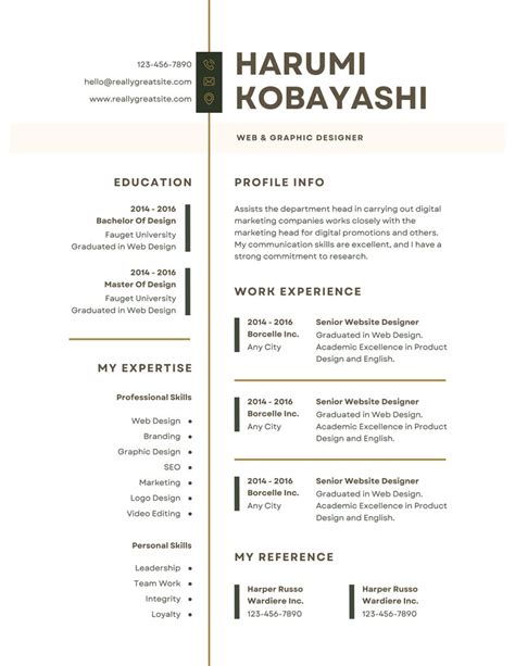 Elegant Resume Template Word, Resume Template Word, Creative Resume ...