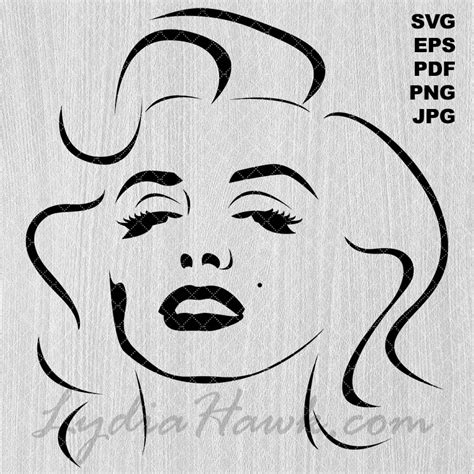 Marilyn Monroe Silhouette Clipart - Lydia Hawk Designs